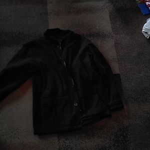 Heavy duty coat with plaid inside